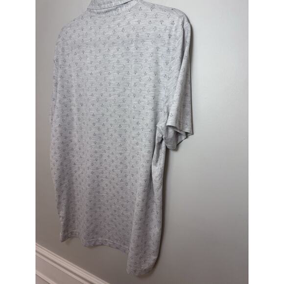 Travis Mathew Golf Polo Shirt Mens Size XL Gray Allover Print Lightweight - Picture 12 of 14